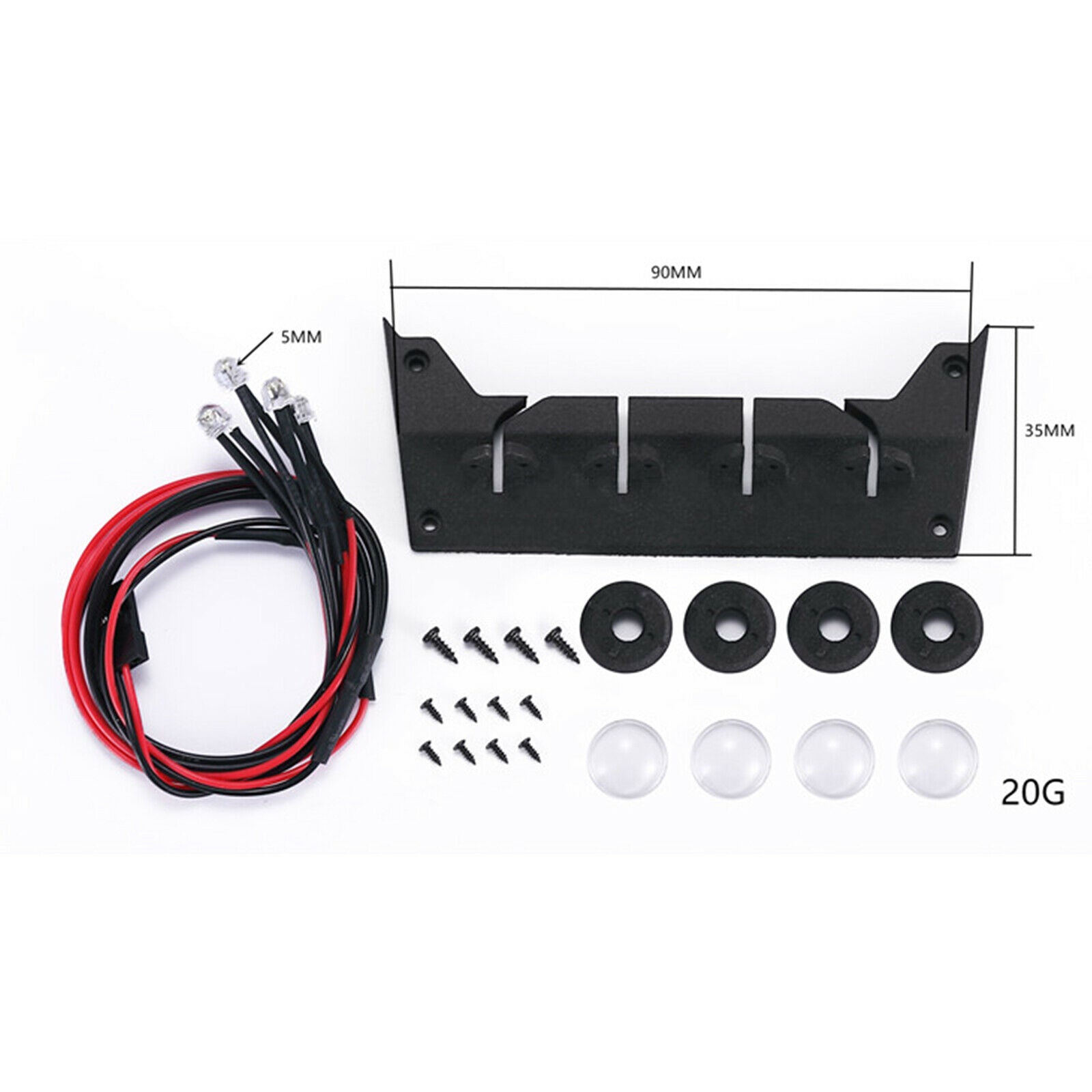 For TRX-4 TRX-6 G63 G500 RC Crawler Car DIY RC Car Roof Spotlight Lamp Parts