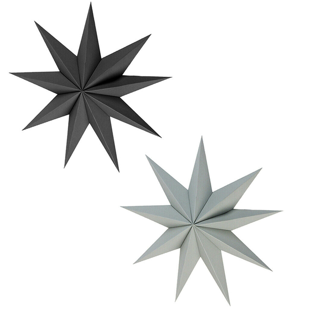 2 Pieces Paper Star Hanging Christmas Lantern Home Party Decoration DIY Craft