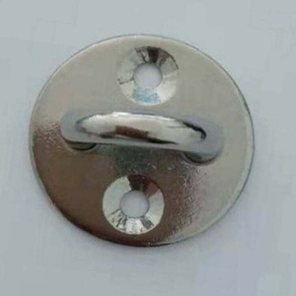 304 Stainless Steel Round Pad Eye Plate Shade Sail Sailboat Hardware 8mm