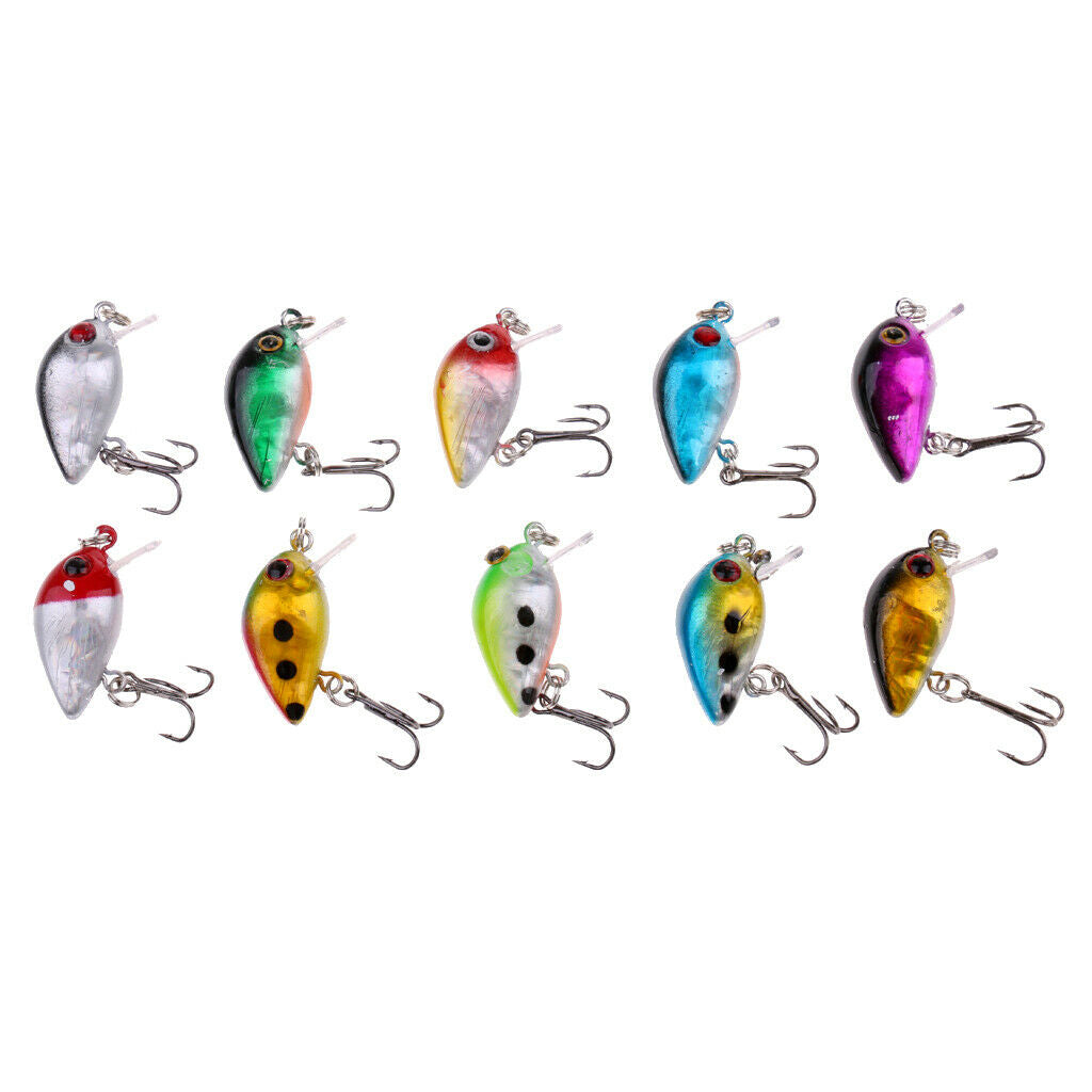 10Pcs Minnow Fishing Lures Set Hard Baits Topwater Lure for Trout Bass Perch