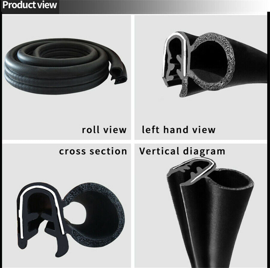 3 Meters 20mm Rubber Car Trunk/Door Edge Sealing Strip Trim Protector Universal