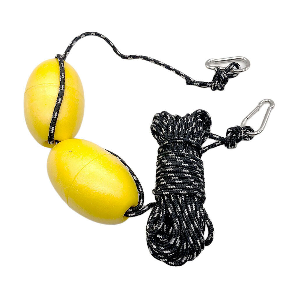Durable Kayak Tow Rope Floating Throw Anchor Line Drifting Dual Floats