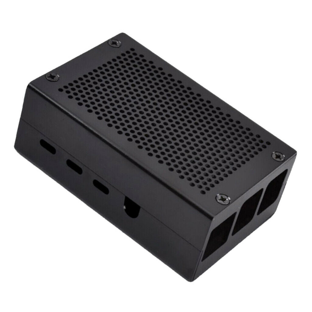 for Raspberry Pi 4 Shell Heavy Duty Aluminum Heat Dissipation Box Black