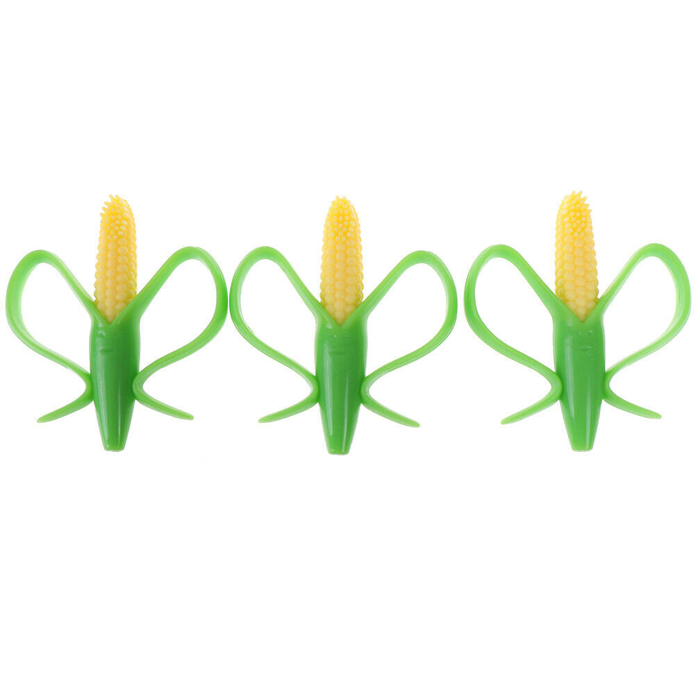 Baby Silicone Teether Training Toothbrush Corn Teething Chew for Infant Chewi Tt