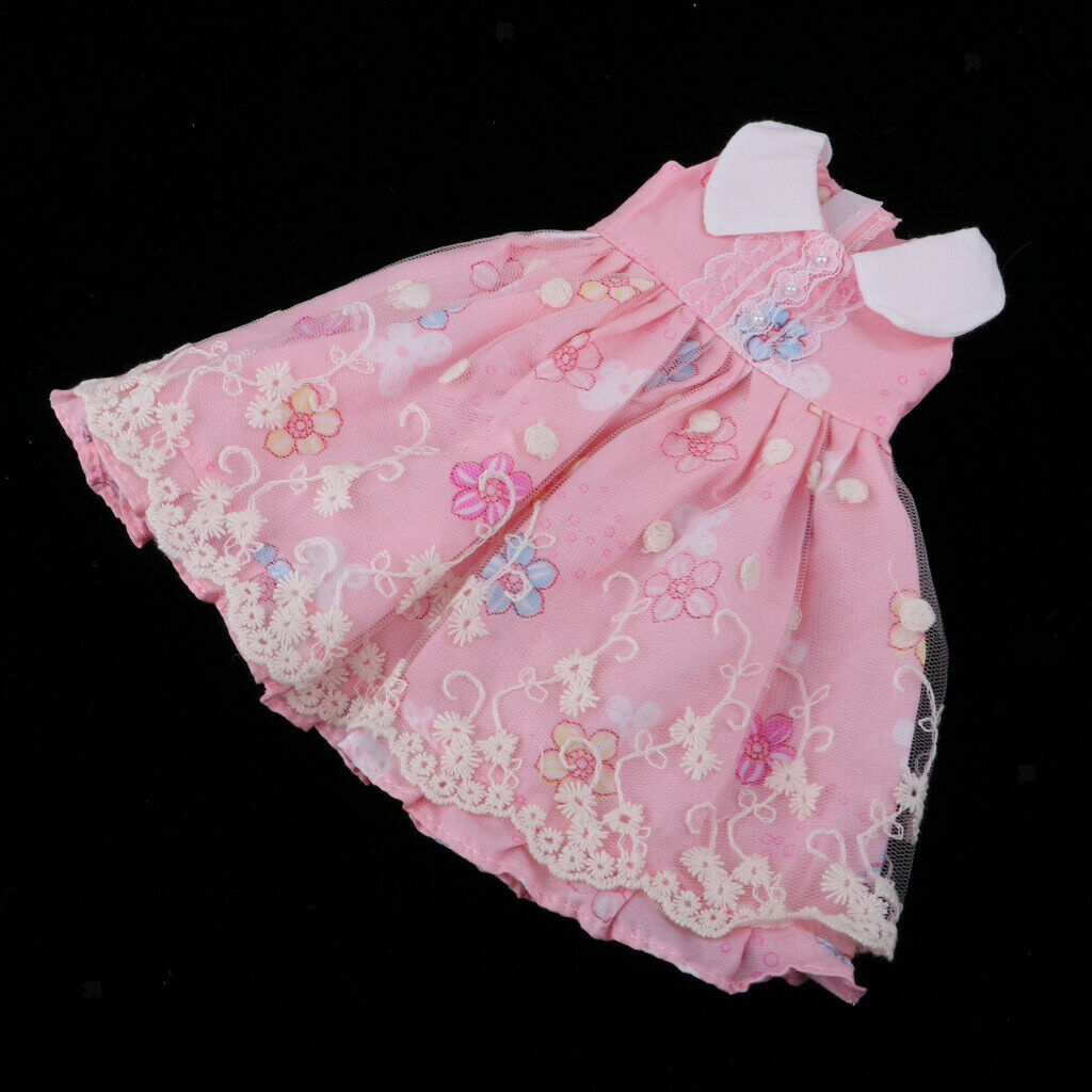 1/4 BJD MSD Dress Sleeveless Floral Princess Dress Pink For Night Lolita
