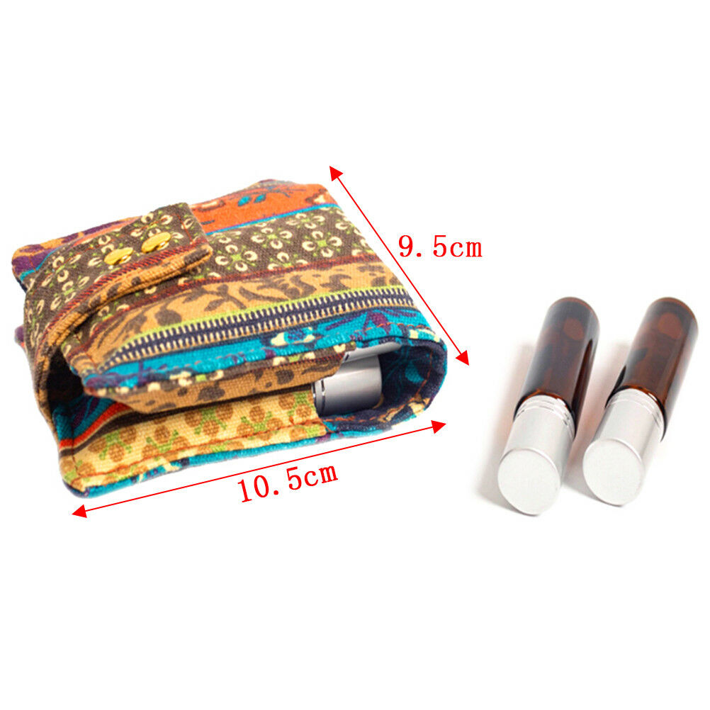 10ml 6 Roller Essential Oil Diffuser Carrying Case Tote Aromatherapy Bag  OBDAU