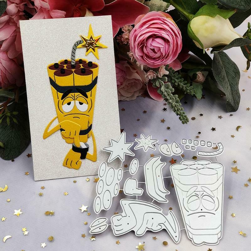 Firecracker Metal Cutting Dies Stencil DIY Scrapbook Album Paper Card Template