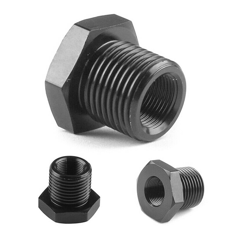 1/2-28 To 3/4-16 Threaded Adapter Automotive Oil Filter  Black Knurled C .l8