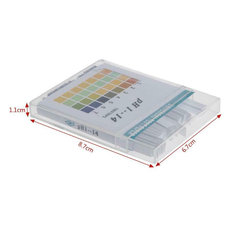 100 Strips 1-14 PH Alkaline Acid Indicator Paper Water Saliva Litmus Testing Kit