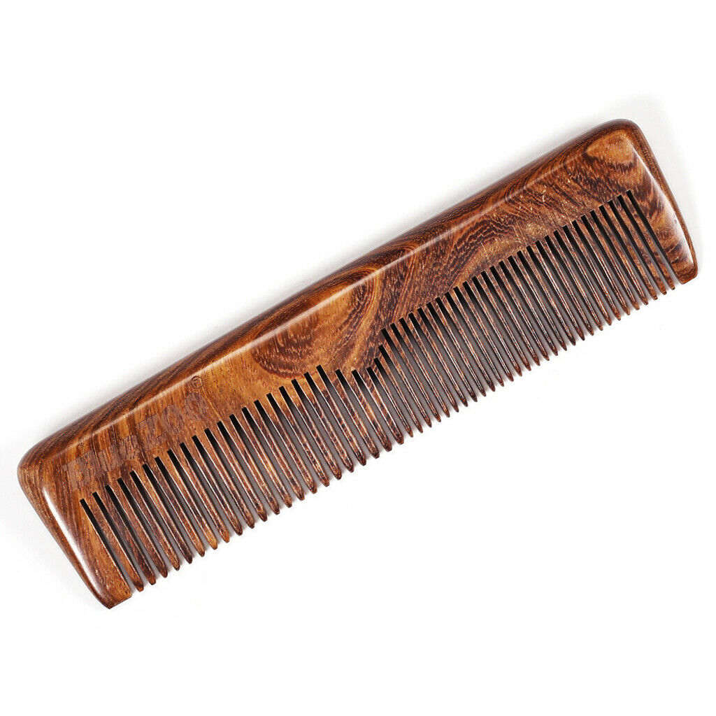 Anti-Static Natural Sandalwood Comb for Men' Hair Beard & Mustache Styling