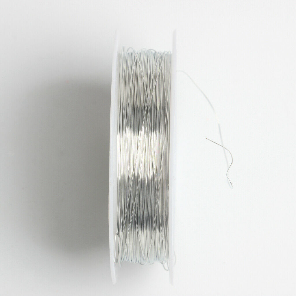 2 Rolls 22m Iron Wire Cord for Jewelry Making Wedding Flower Arranging 0.3mm