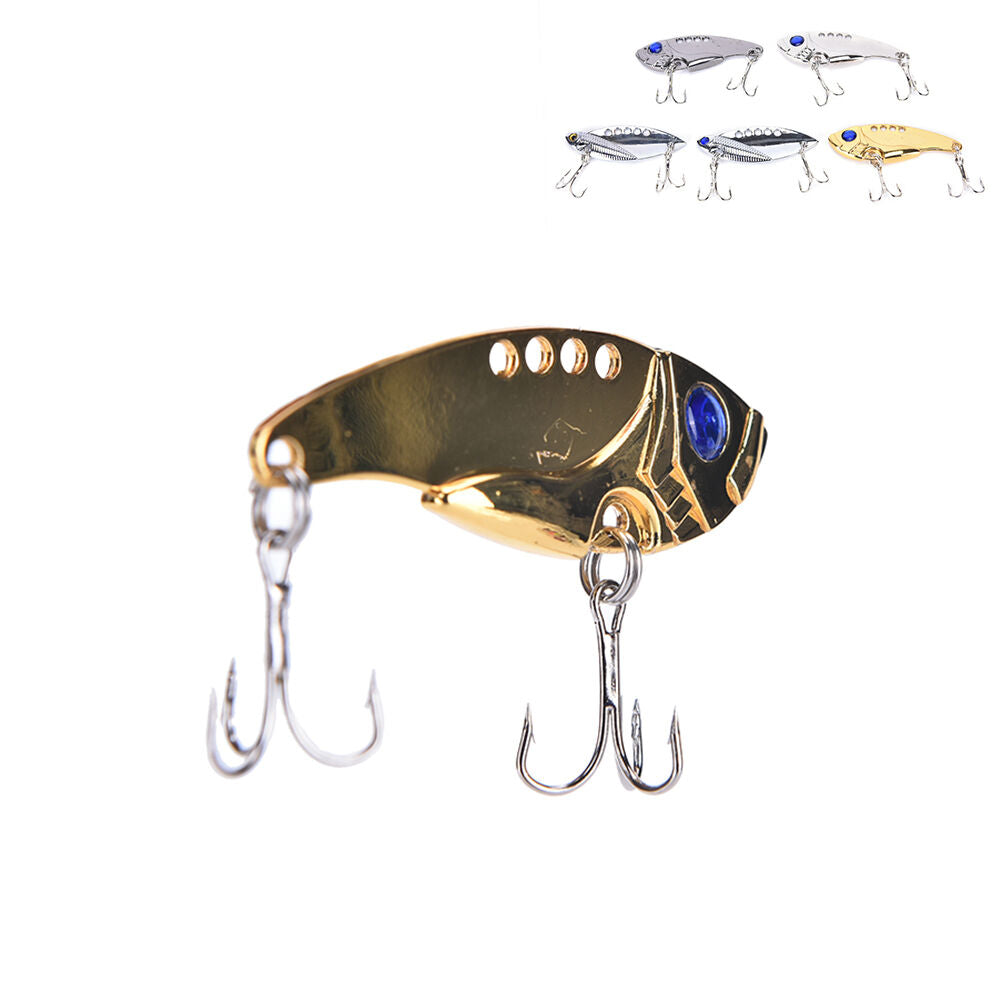 5PCS Lot Metal VIB Blade Fishing Lures Crankbaits Bass Hook Tackle 5cm 11g q XC