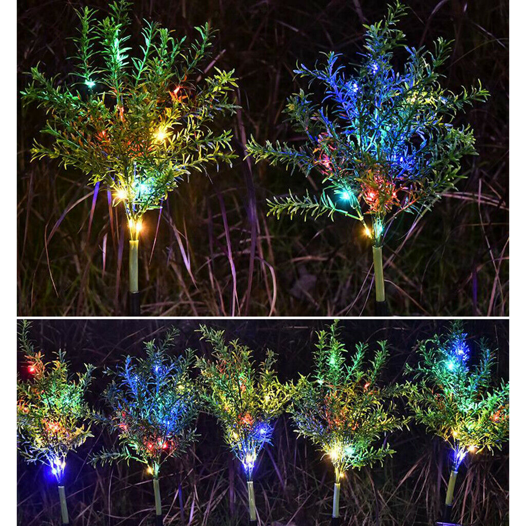 Solar Garden Light Christmas Tree Lamp LED Ground Lamp Indoor Outdoor Decor