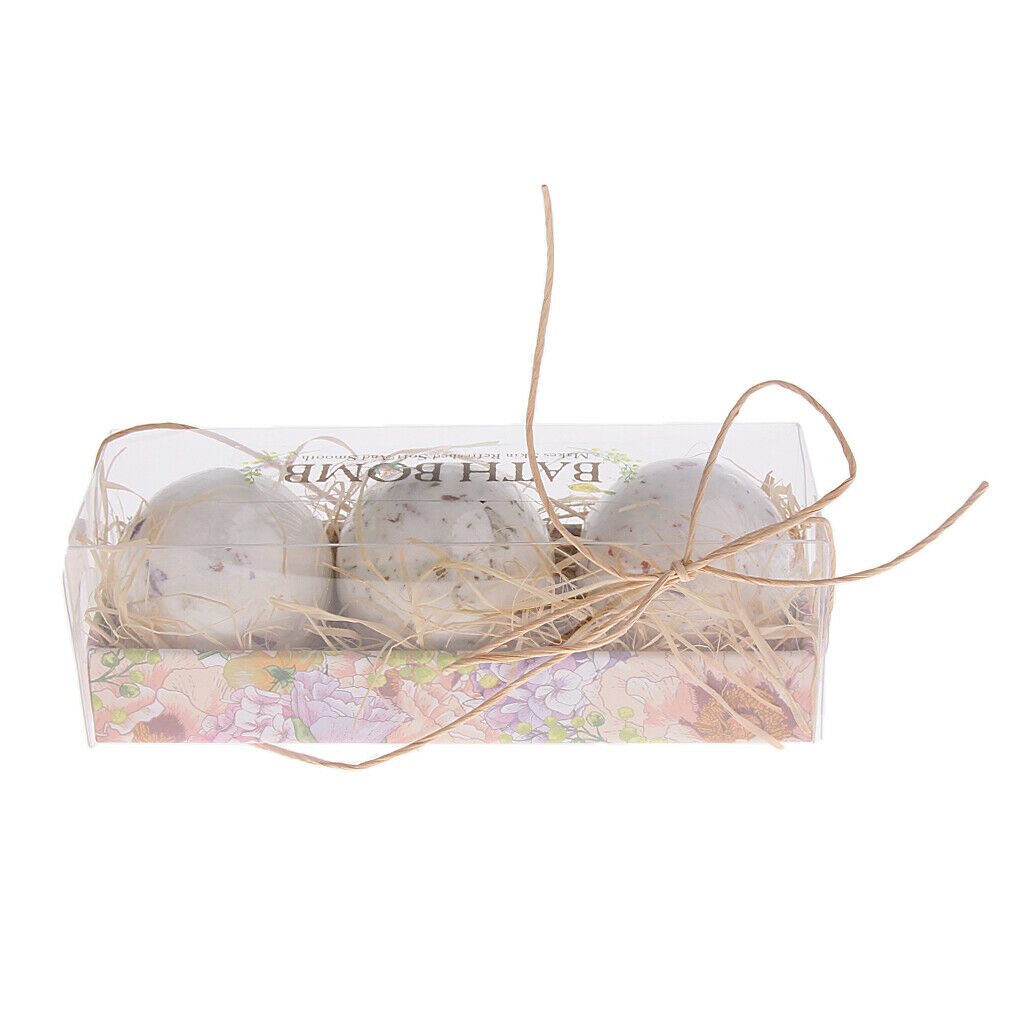 3pcs Women Scented Bath Salt Moisturizing Fizzies Bubble SPA  Balls Set