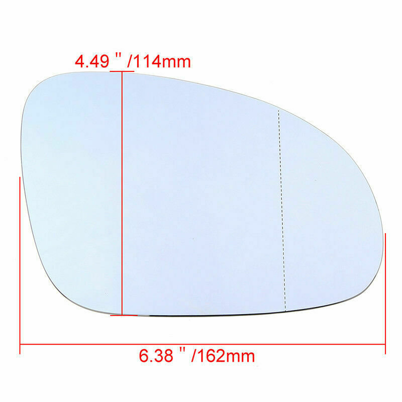 1x Front Passenger Side Heated Mirror Glass For VW EOS GTI Jetta Passat R32 MK5