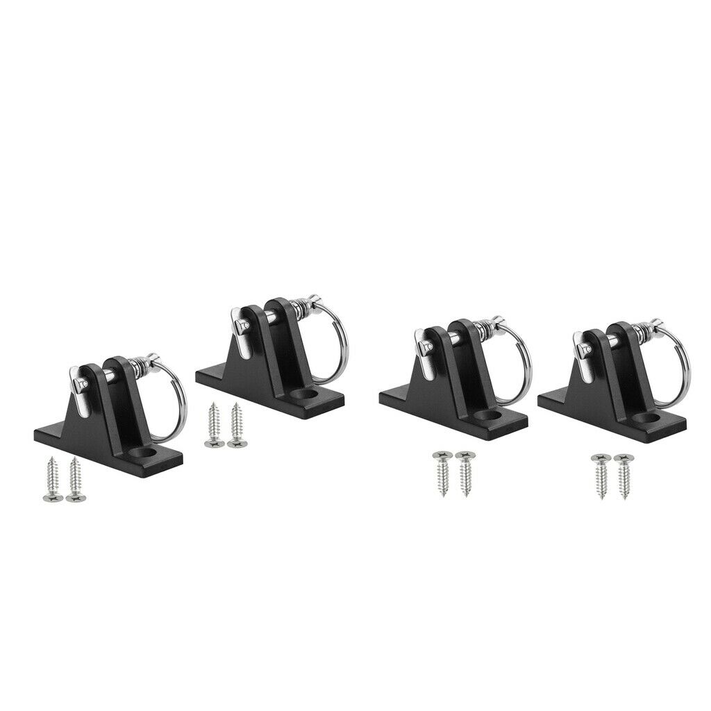 4pcs Boat Kayak Nylon Deck Hinge Fitting w/ Quick Release Pin Hardware