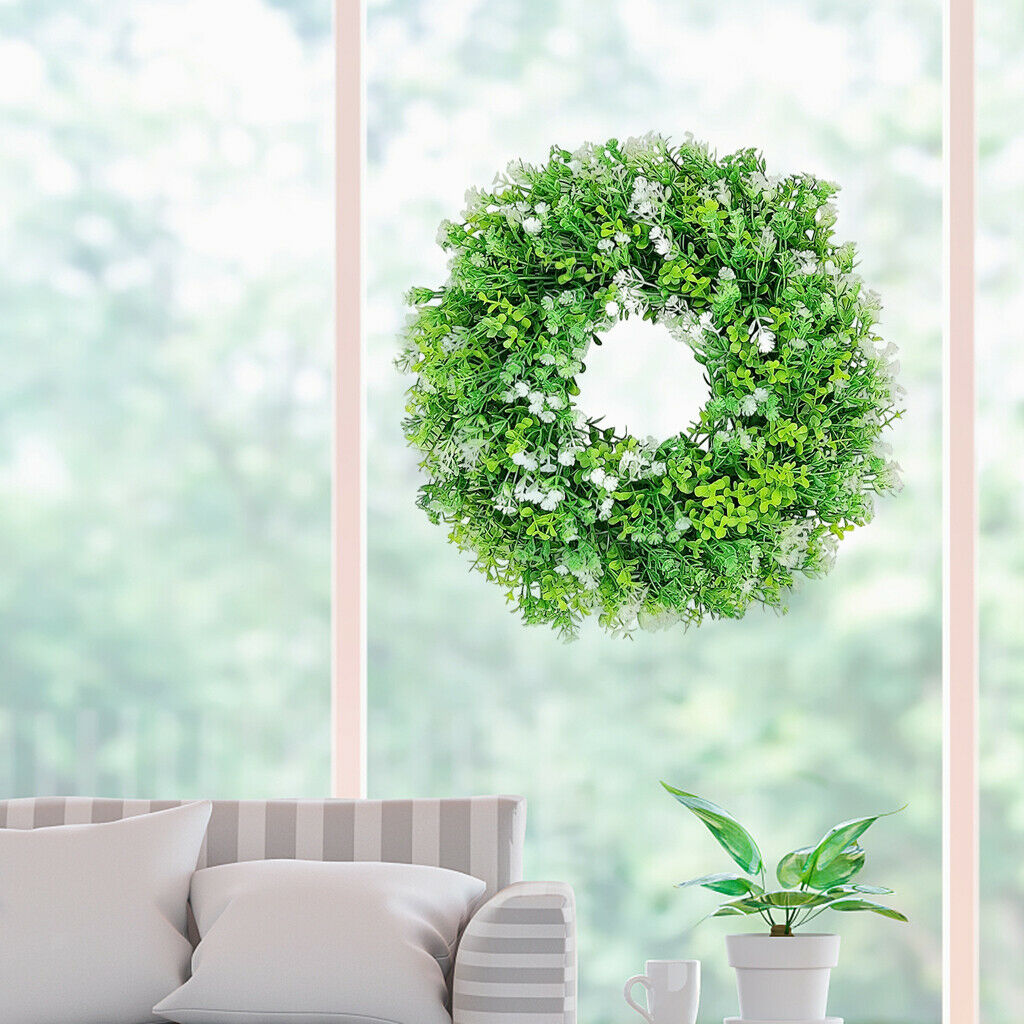 Eucalyptus Wreath Green Leaves Front Door Garland Home Party Decoration