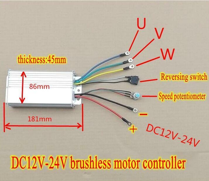 1pcs DC12V-24V brushless motor controller High Power Driver 360W-700W 30A