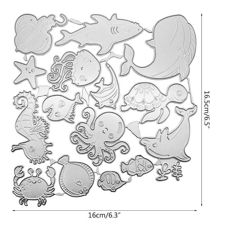 Ocean Animals Metal Cutting Dies Stencil DIY Scrapbooking Album Paper Card Mold