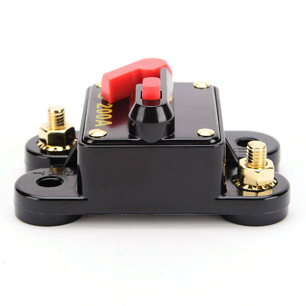 9V-48V DC Waterproof 200 Amp Circuit Breaker with Manual Reset Switch