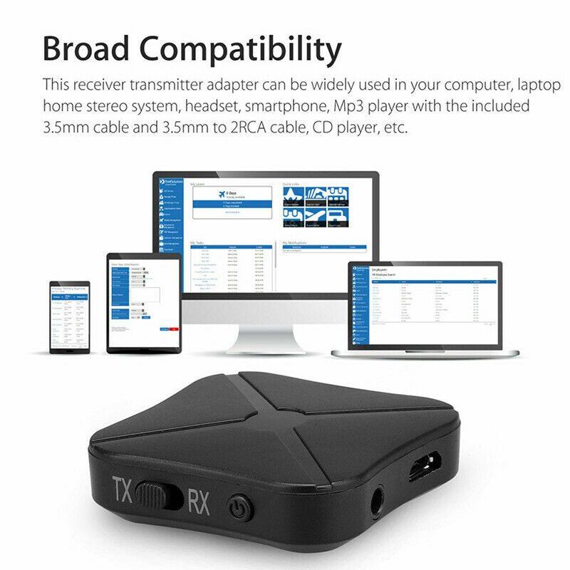 Bluetooth 5.0 4.2 Audio Receiver Transmitter Wireless Adapter PC TV Car SpeYUDF