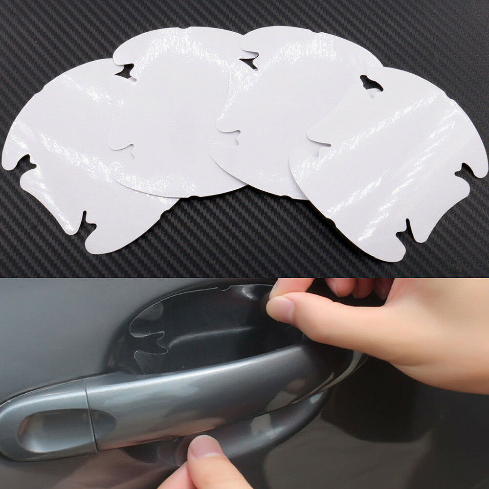 Clear Adhesive Car Door Handle Paint Scratch Protect Film Stickers Protector 4X