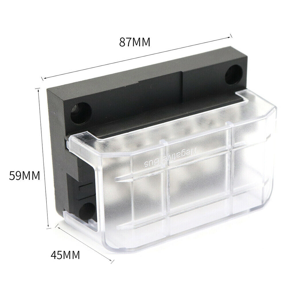 2XNegative Bus Bar DC Terminal for Car RV Marine Boat 12 Way Barrier Strip Block