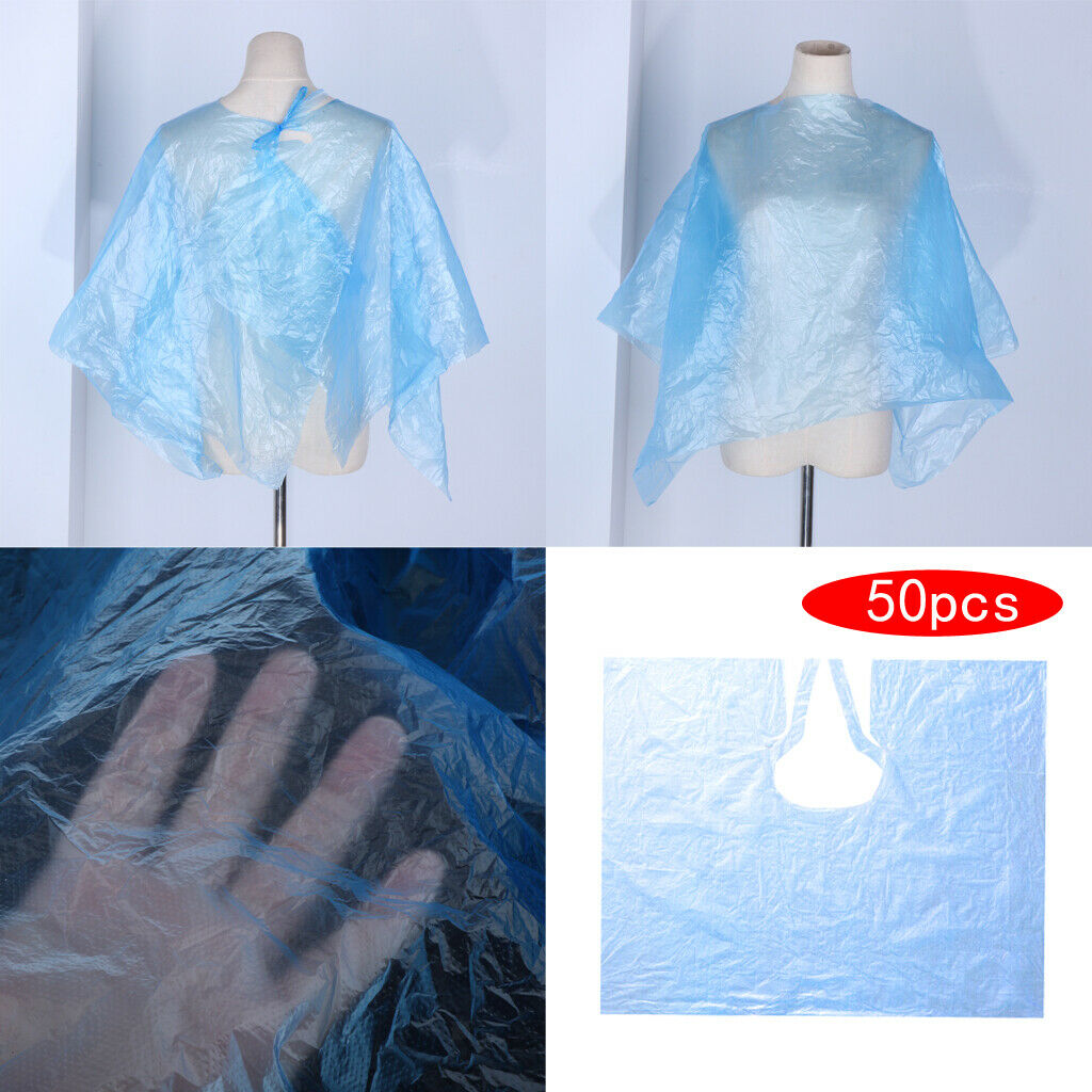 Disposable Hairdressing Capes Gown Breathable Hair Dyeing Bib 50pcs