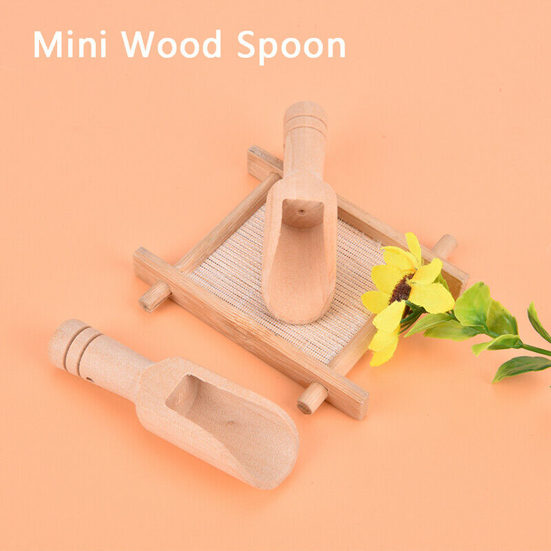 Wood Herb Spoon Bath Shower Rice Spice Salts Mini Kitchen Wooden Scoops SpooFCA