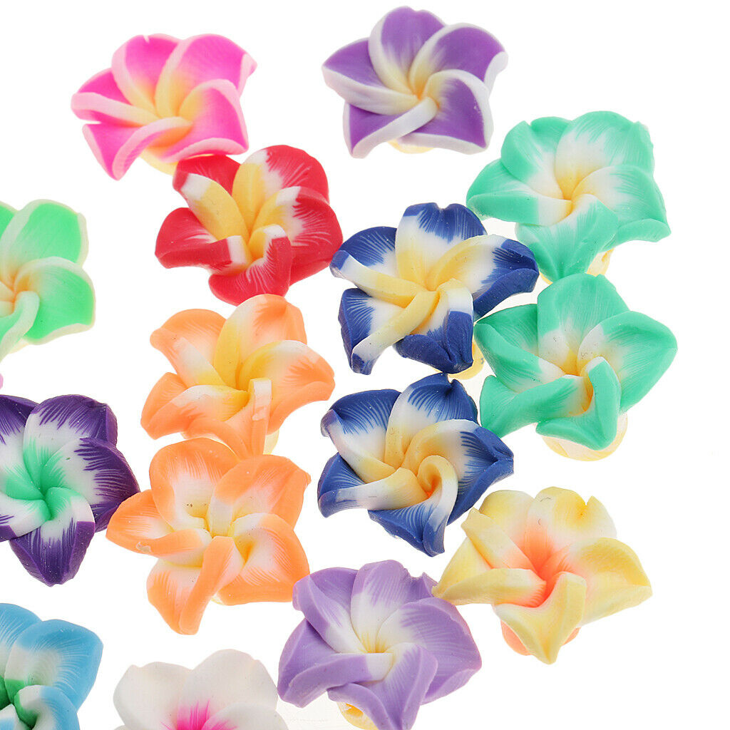 20 Pieces of Elegant Multicolored Polymer Clay Beads  for Jewelry Making