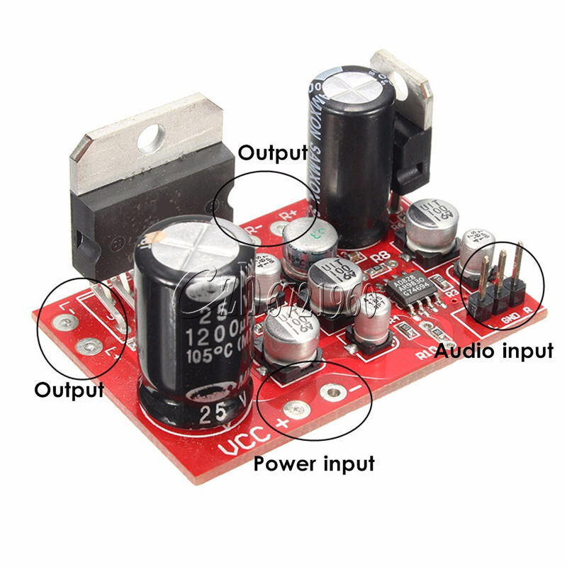 TDA7379 38W+38W Stereo Amplifier Board w/ AD828 Preamp super than NE5532 DC 12V