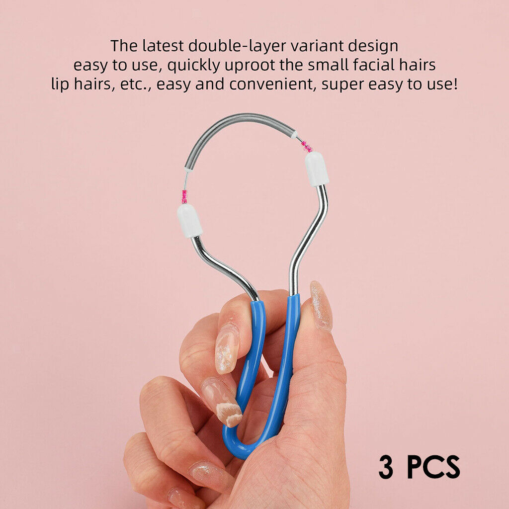 3x Safe Portable Facial Hair Removal Threading Beauty Manual Spring Epilator