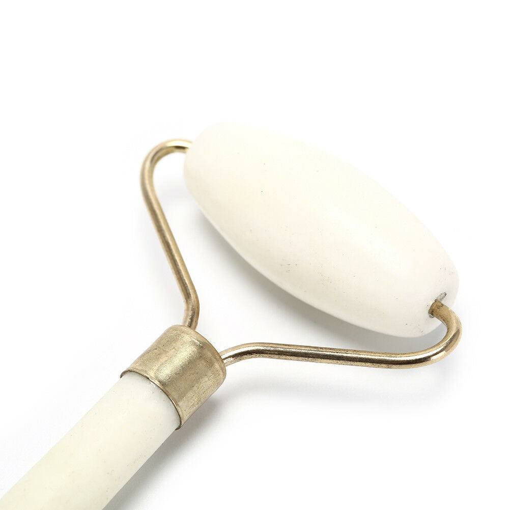 1x Natural Jade Stone Massager Roller Spa Head Neck Body Facial Beauty Tool A DD