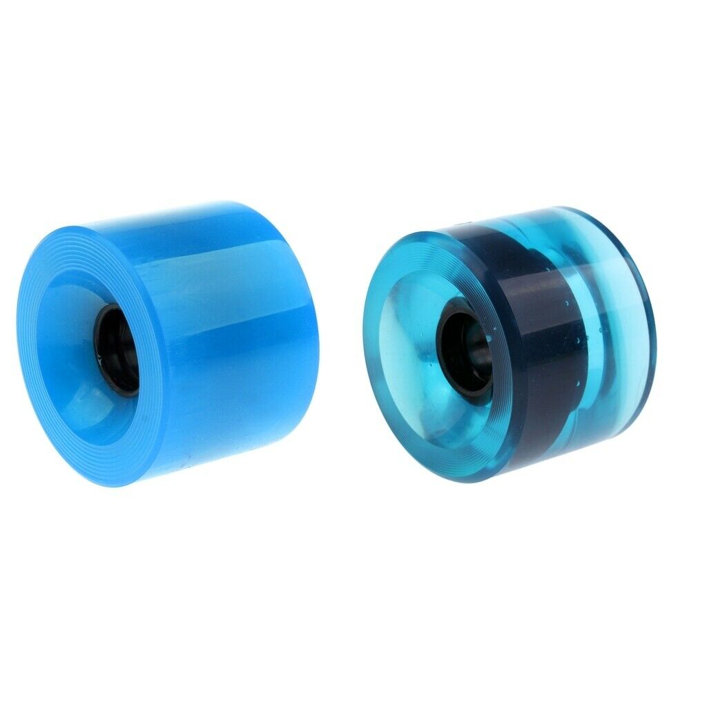 2pcs PU 70mm Longboard Wheels Double Rocker Skateboard Mini Cruiser Repair