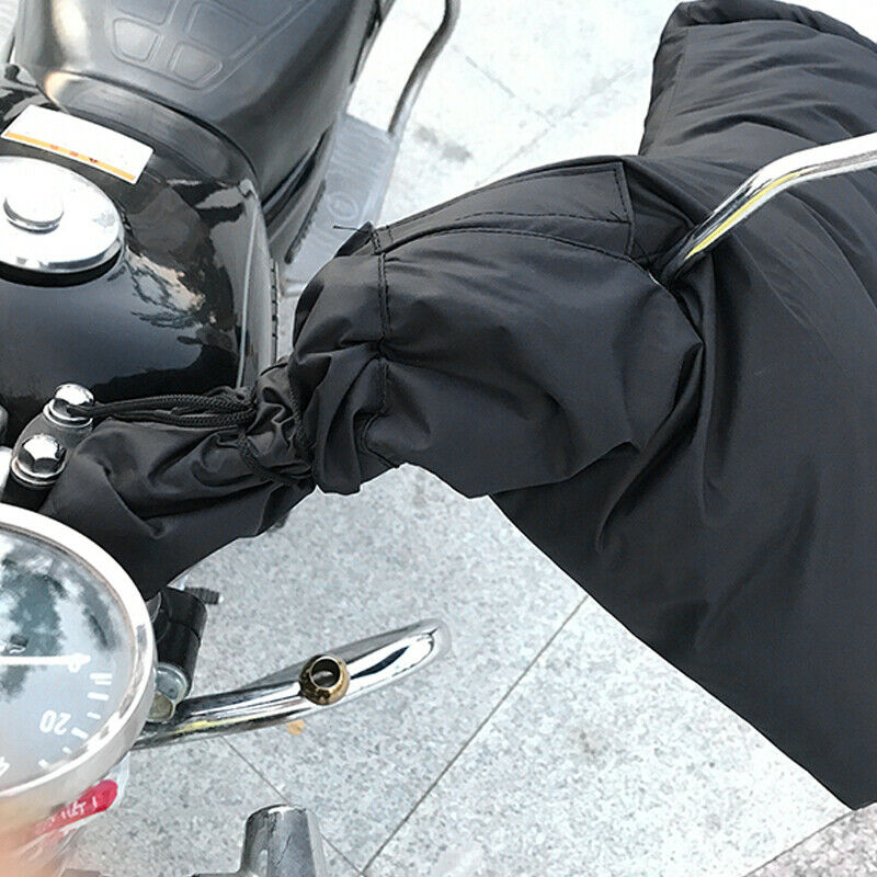 2PCS Motorcycle Bike Handlebar Gloves Hand Muffs Winter Thermal Warm Mitts Cover