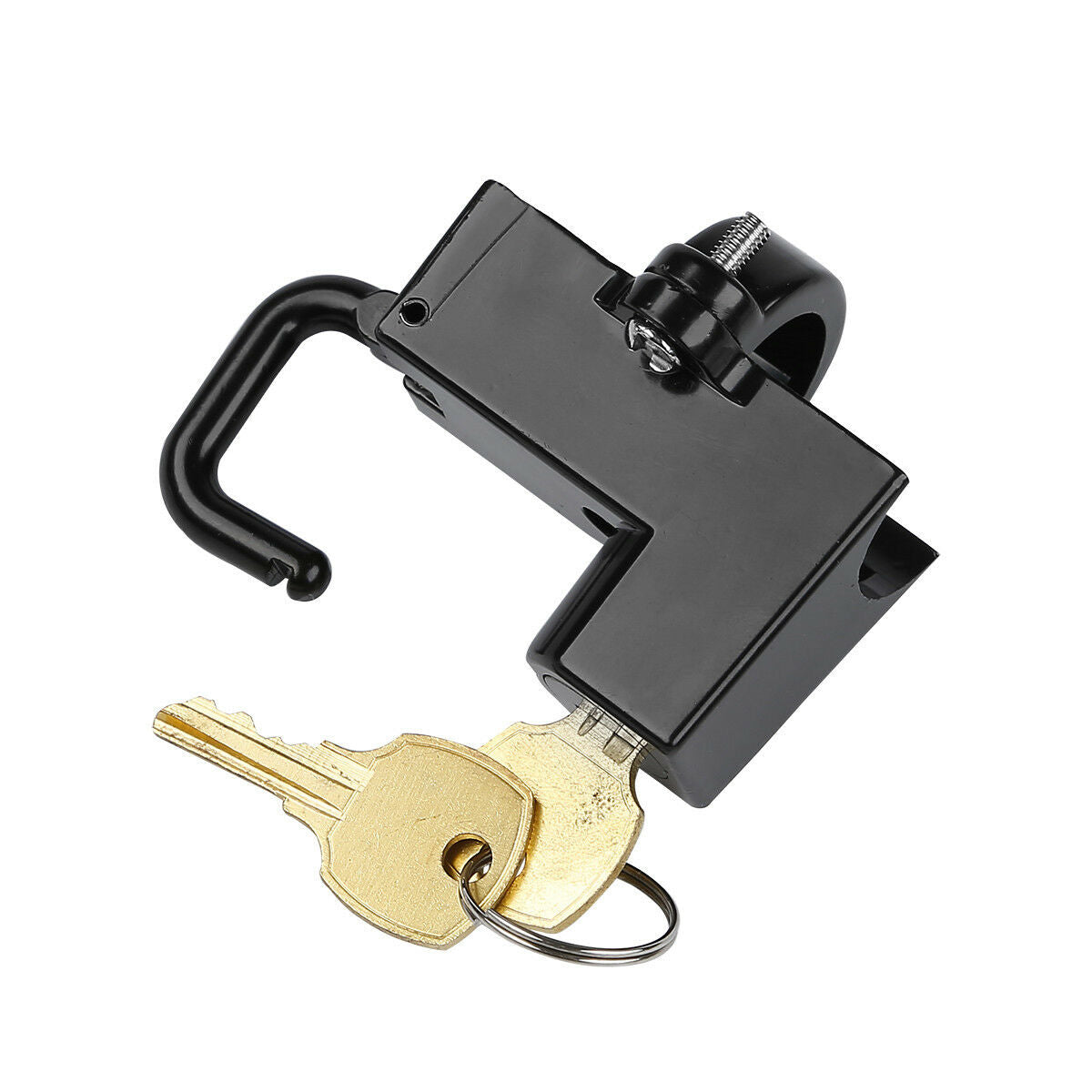 Black 7/8" 22mm Motorbike Bikers Choice Motorcycle Helmet Lock With Two Keys
