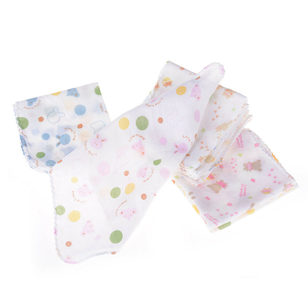 1PC Baby Cotton Soft Gauze Washcloth Bath Towel Bathing Feeding Wipe Clot.l8