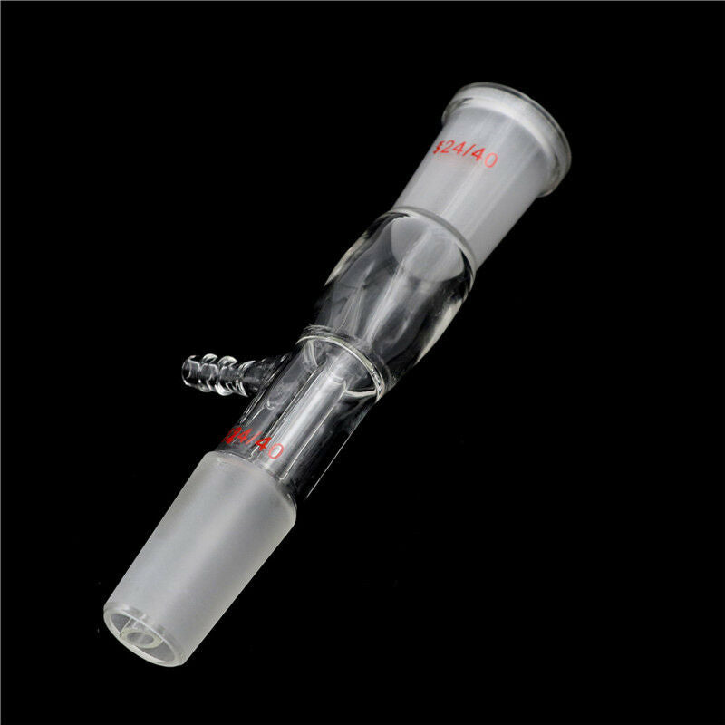 24/40 Glass Vacuum Take-off Adapter Laboratory Straight Tube Gas Inlet AdapM FG