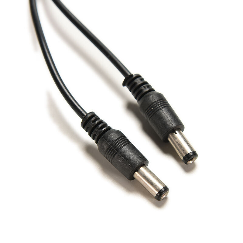 Black Female to 2 Male DC Power Plug Cable Splitter 5.5x2.1mm Adapter For.l8