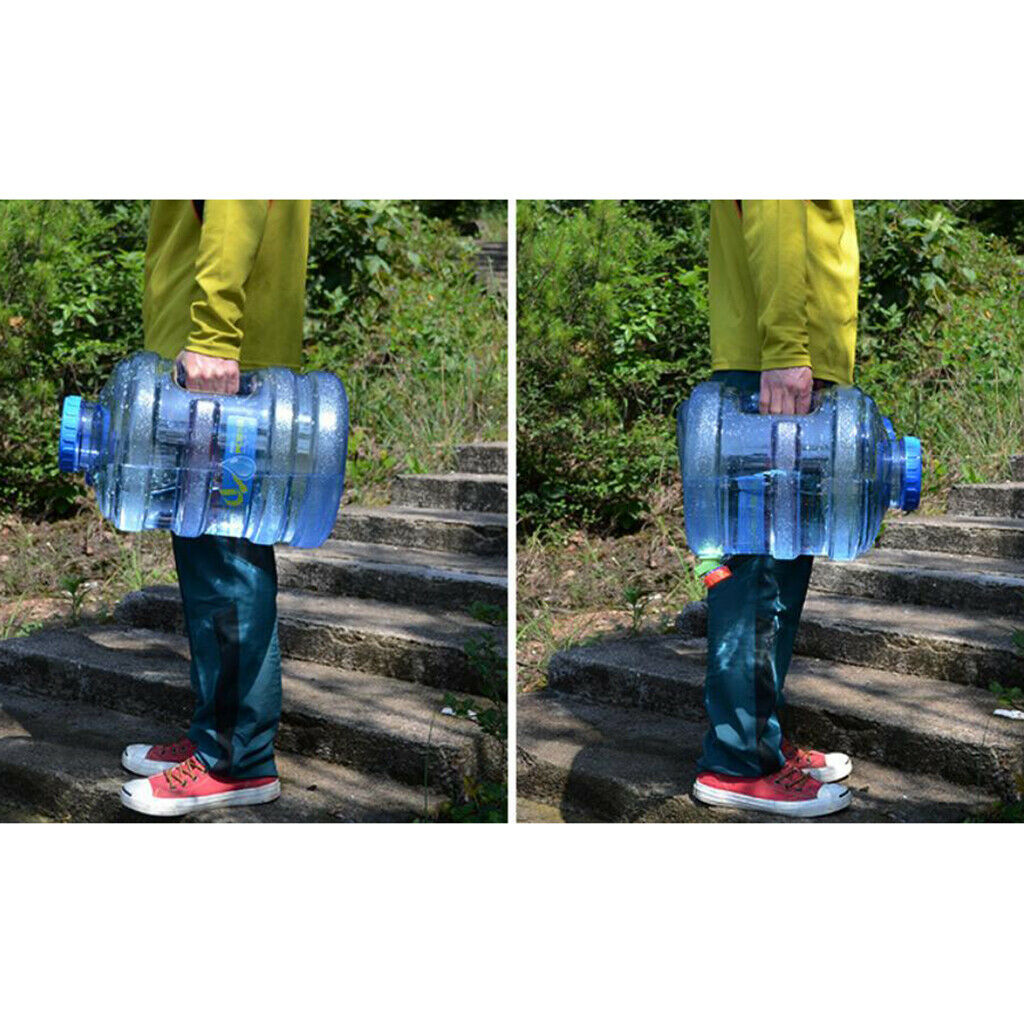 4 Gallon PC Plastic Water Bottle Container, Reusable Jug Water Bucket Cylinder