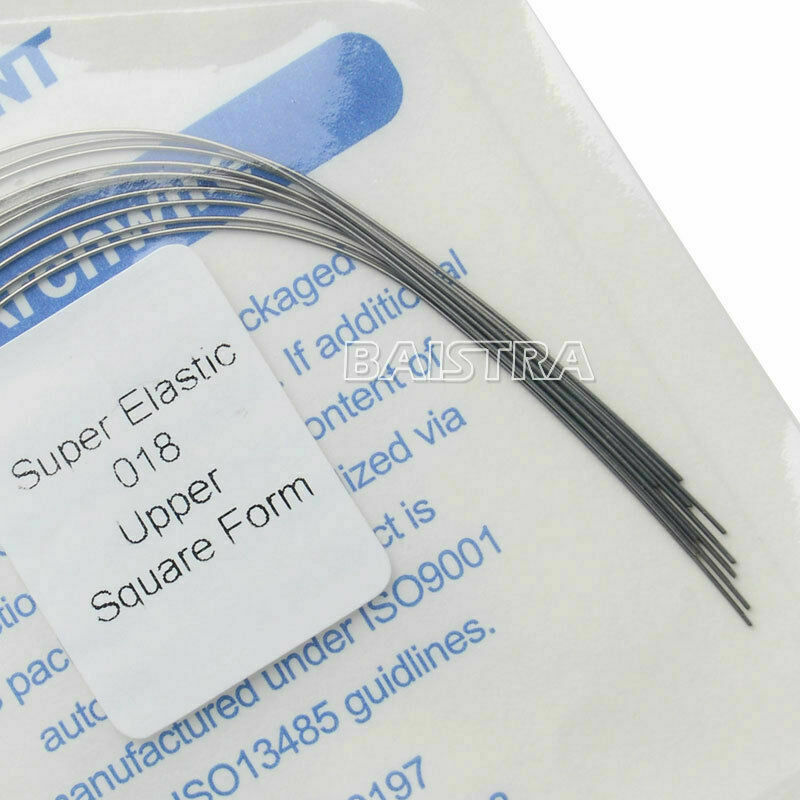 50 X Dental Orthodontic Arch Wires Super Elastic Niti Square Round 018 Upper AZ