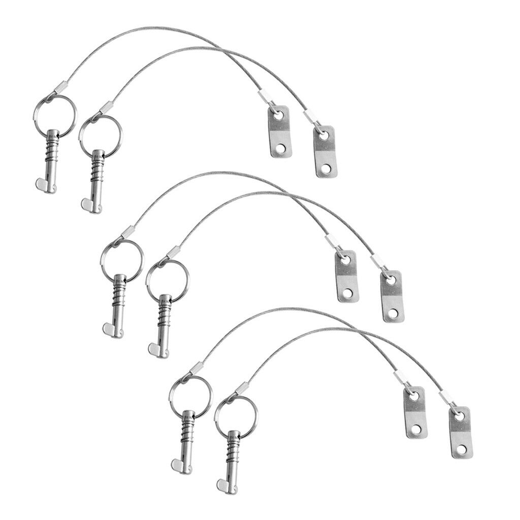 6x Quick Release Pin With Stainless Steel Strap