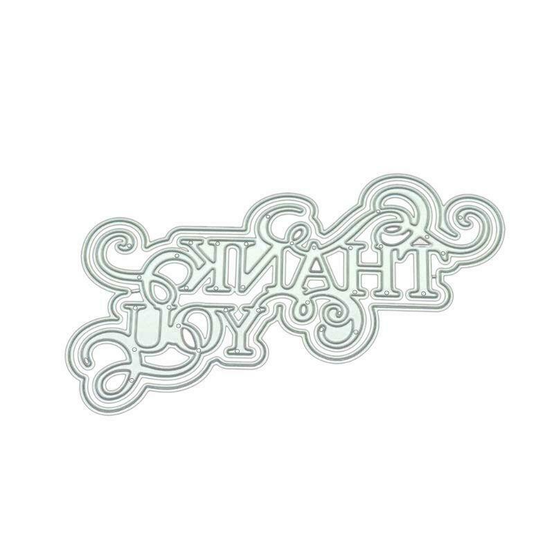Thank You DIY Metal Cutting Dies Stencil Scrapbooking Photo Album Stamp Paper