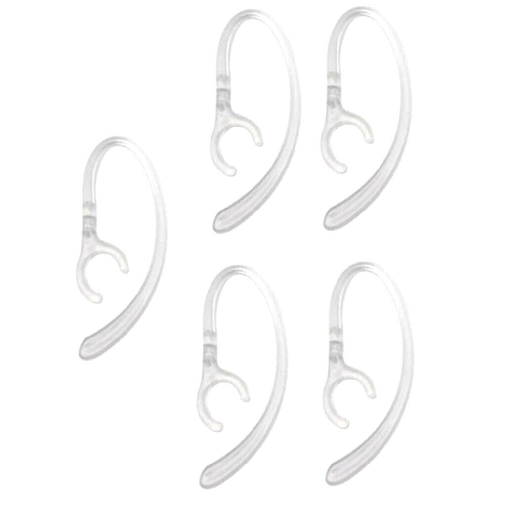 5 Pack Clear Replacement Bluetooth Headset Earhooks