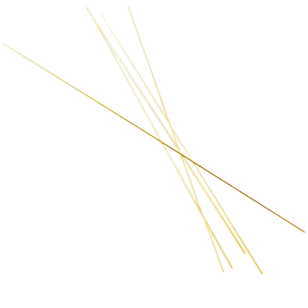 Set of 5 Straight Solid Round Metal Brass Rods Bar Stock for DIY 300x1mm