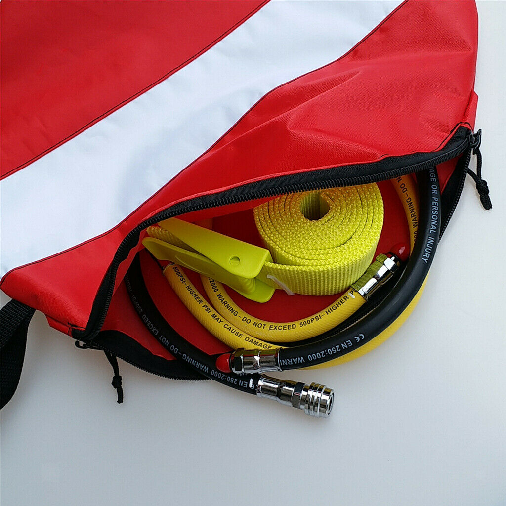 Portable Dive Flag Scuba Diving Hose Regulator Equipment Holder Zip Gear Bag