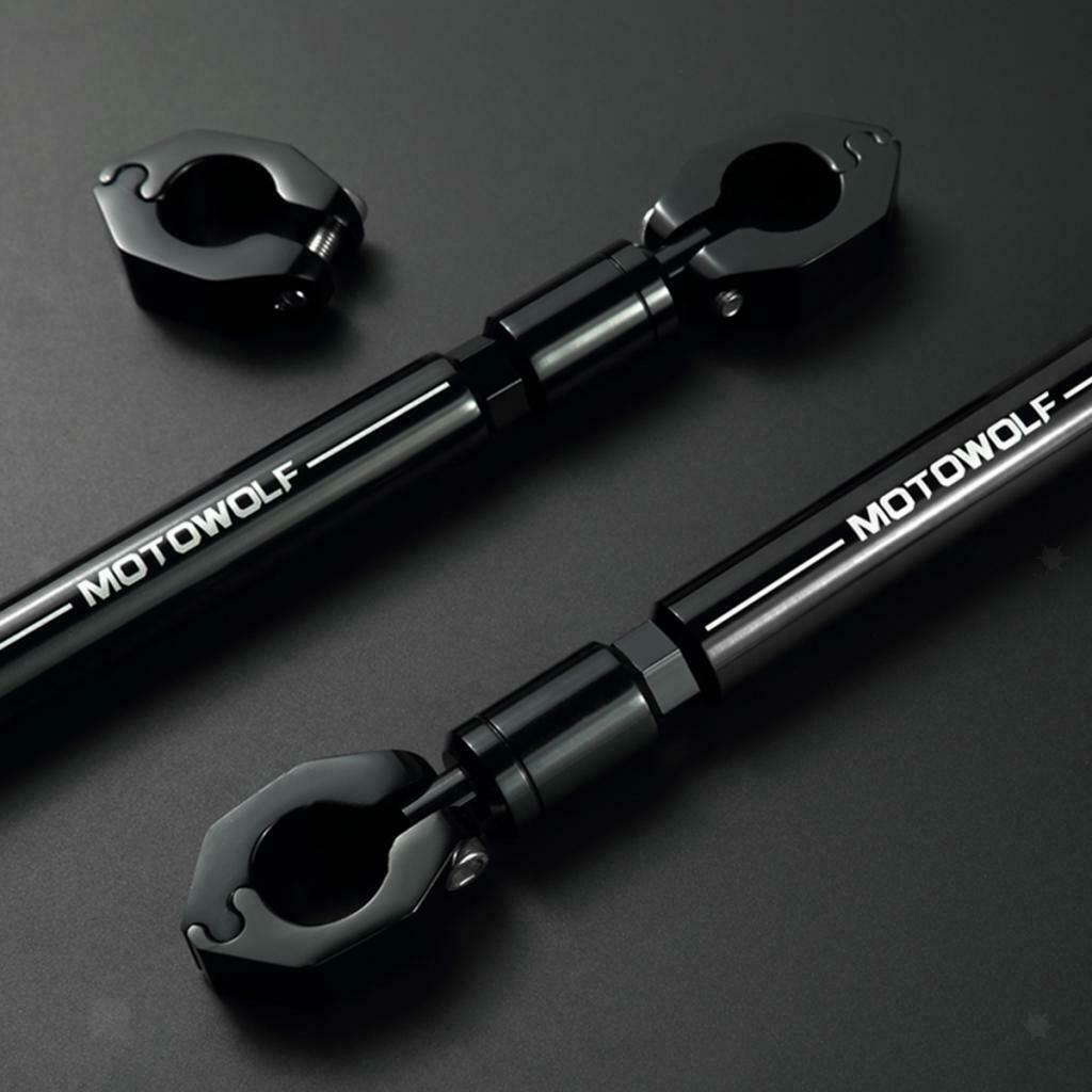 22mm Motorcycle Adjustable Handlebar Cross Bar Steering Lever Bar Black