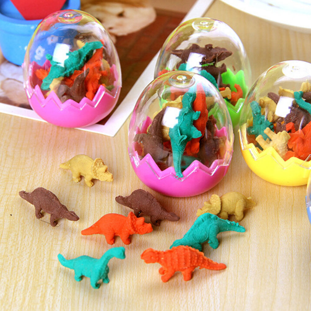 8X Dinosaurs Egg Pencil Rubber Eraser Students Office Stationery Kid To.l8