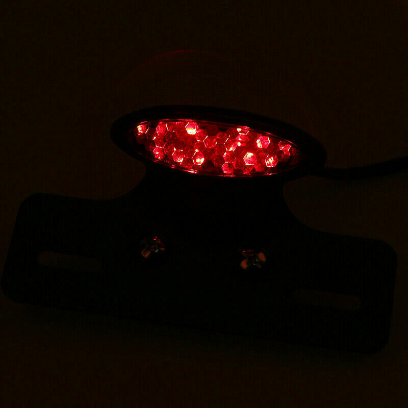 Motorcycle LED Integrated Tailight Brake Rear Tail Light License Plate Holder