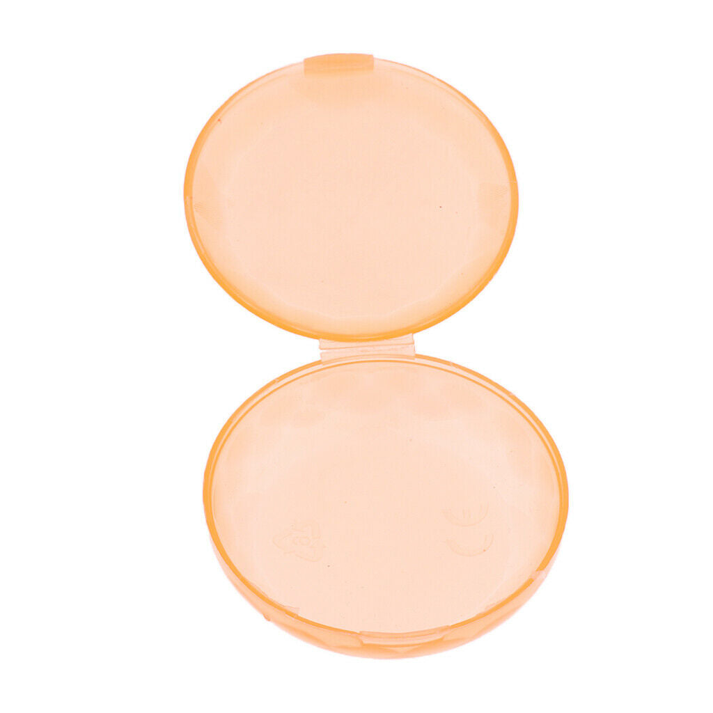 10 Pieces Plastic Mini Earplugs Storage Container Case Jewellery Box Orange